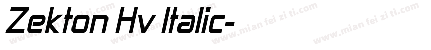 Zekton Hv Italic字体转换